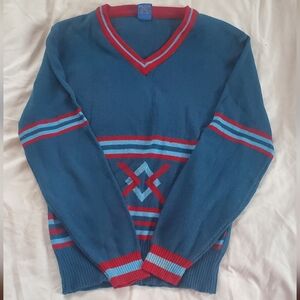 Gearing Up Vintage 1970's JC Penney Acrylic Sweater, Youth Sz 18 (Adult Small)